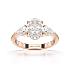 2.2 CT Three Stone Lab Diamond Ring