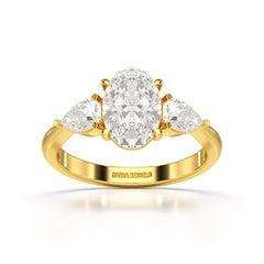 2.2 CT Three Stone Lab Diamond Ring