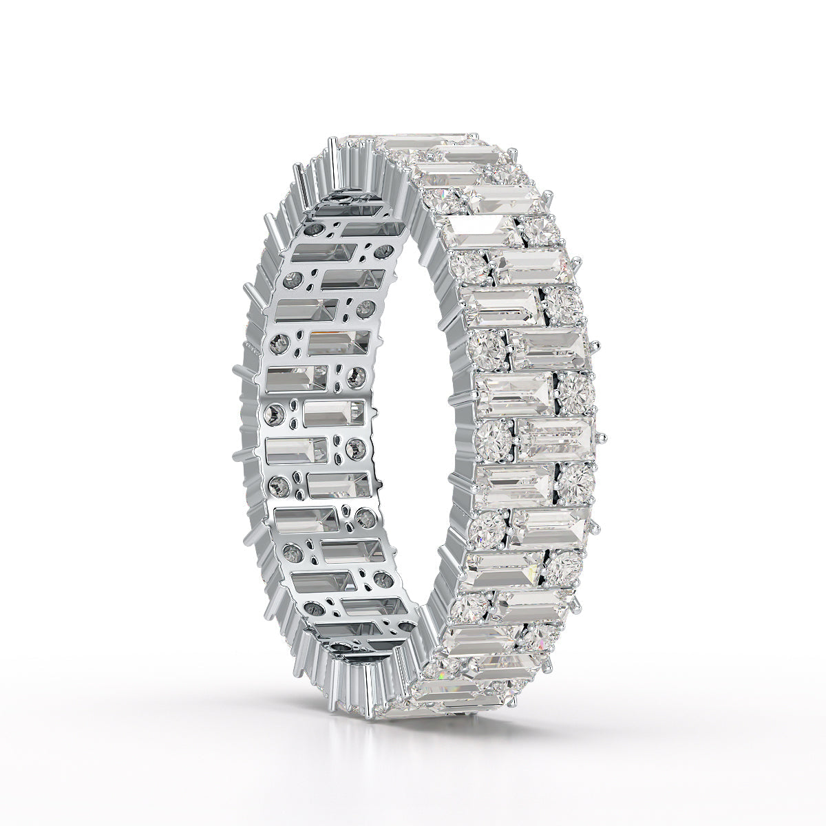 2.31 CT Baguette Cut Classic Lab Diamond Ring