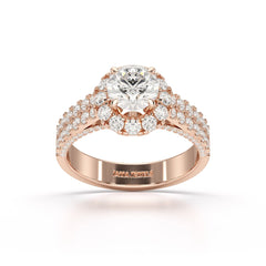2.32 CT Halo Lab Diamond Engagement Ring