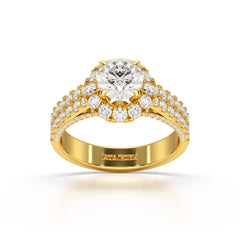 2.32 CT Halo Lab Diamond Engagement Ring