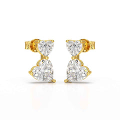 2.34 CT Lab Diamond Heart Cut Earrings