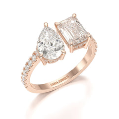 2.36 CT Two Stone Lab Diamond Ring
