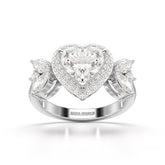 2.41 CT Lab Diamond Heart Cut Halo Ring