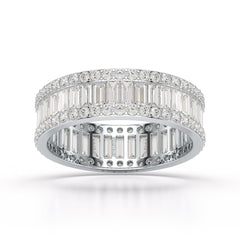 2.54 CT Baguette Cut Lab Diamond Classic Ring
