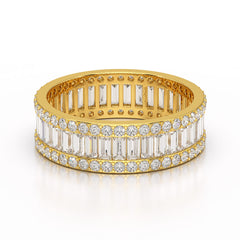 2.54 CT Baguette Cut Lab Diamond Classic Ring