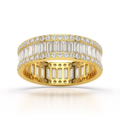 2.54 CT Baguette Cut Lab Diamond Classic Ring
