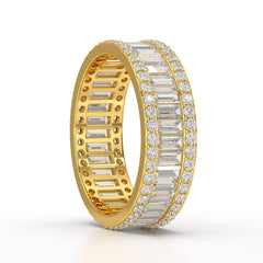 2.54 CT Baguette Cut Lab Diamond Classic Ring