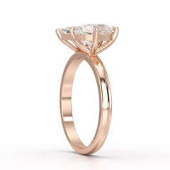 2.5 CT Pear and Princess Cut Lab Diamond Ring