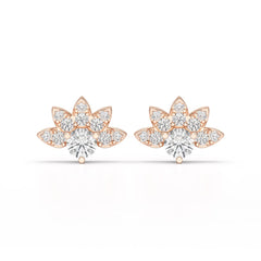 2.6 CT Lab Diamond Round Cut Stud Earrings