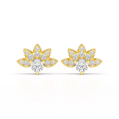 2.6 CT Lab Diamond Round Cut Stud Earrings