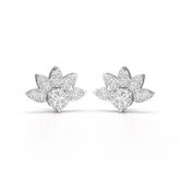 2.6 CT Lab Diamond Round Cut Stud Earrings