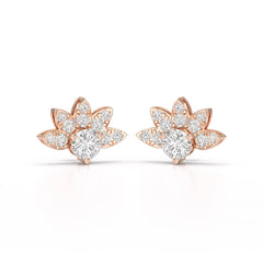 2.6 CT Lab Diamond Round Cut Stud Earrings