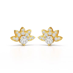 2.6 CT Lab Diamond Round Cut Stud Earrings