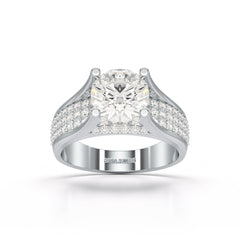 2.6 CT Round Cut Lab Diamond Ring