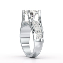 2.6 CT Round Cut Lab Diamond Ring