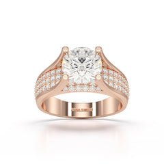 2.6 CT Round Cut Lab Diamond Ring