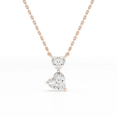 2.83 CT Heart Shaped Lab Diamond Chain Pendant