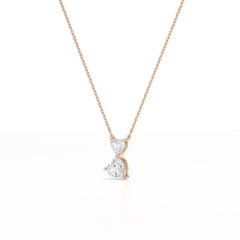2.83 CT Heart Shaped Lab Diamond Chain Pendant