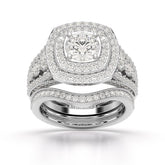 3.1 CT Round Cut Halo Lab Diamond Ring