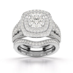 3.1 CT Round Cut Halo Lab Diamond Ring