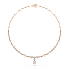 2.85 CT Pear Shape Lab Diamond Necklace