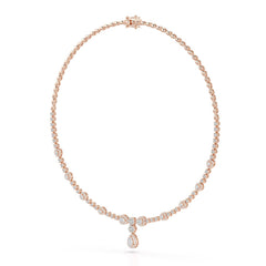2.85 CT Pear Shape Lab Diamond Necklace