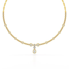 2.85 CT Pear Shape Lab Diamond Necklace