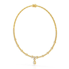 2.91 CT Pear Shape Lab Diamond Necklace