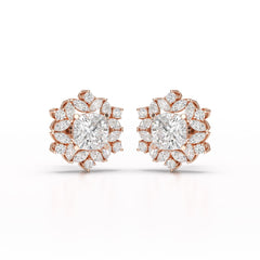 2.94 CT Lab Diamond Halo Cushion Ring