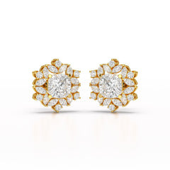 2.94 CT Lab Diamond Halo Cushion Ring