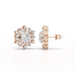 2.94 CT Lab Diamond Halo Cushion Ring