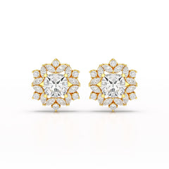 2.94 CT Lab Diamond Halo Cushion Ring