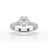 Round Lab Diamond 1.65 CT Simple Wedding Ring - Jama Jewels