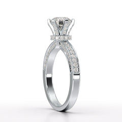 Round Lab Diamond 1.65 CT Simple Wedding Ring - Jama Jewels