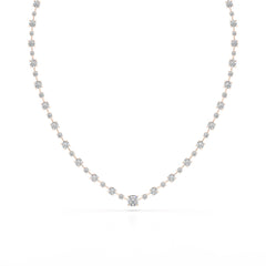 23.28 CT Lab Diamond Round Necklace