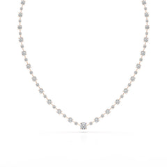23.28 CT Lab Diamond Round Necklace
