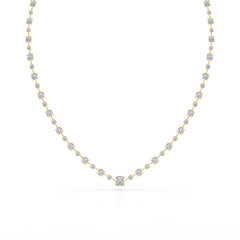 23.28 CT Lab Diamond Round Necklace