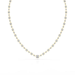 23.28 CT Lab Diamond Round Necklace