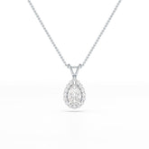 2 CT Halo Lab diamond Pear Cut Pendant
