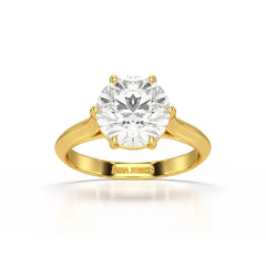 3 CT Solitaire Engagement Lab Grown Diamond Ring - Jama Jewels