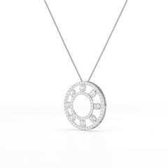 3.25 CT Round Cut Lab Diamond Pendant