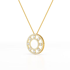 3.25 CT Round Cut Lab Diamond Pendant