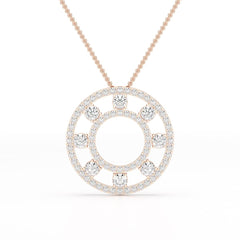 3.25 CT Round Cut Lab Diamond Pendant
