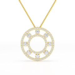 3.25 CT Round Cut Lab Diamond Pendant