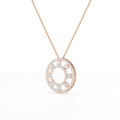 3.25 CT Round Cut Lab Diamond Pendant