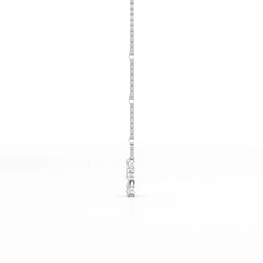 3.29 CT Pear Cut Lab Diamond Chain Pendant