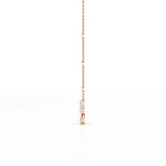 3.29 CT Pear Cut Lab Diamond Chain Pendant