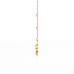 3.29 CT Pear Cut Lab Diamond Chain Pendant