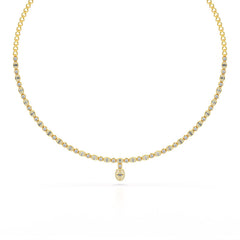 Baguette Cut Lab Created Diamond 3.53 CT Necklace